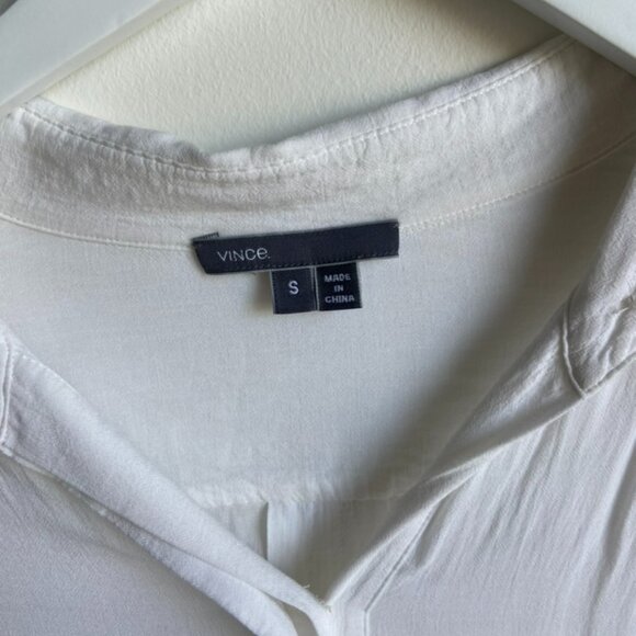 VINCE White Button Down Shirt - Picture 5 of 6